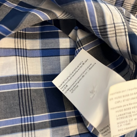 Hugo Boss Regular Fit Plaid Cotton Button Down, sz. XL. - Picture 6 of 11